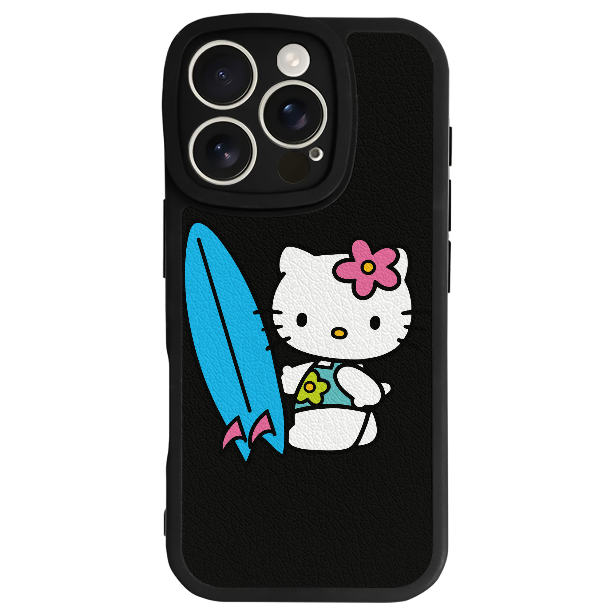 （画像用） Hello Kitty ハローキティ 【iPhone 16シリーズ対応】シリコンスマホケース（レザー調） 材質：シリコン